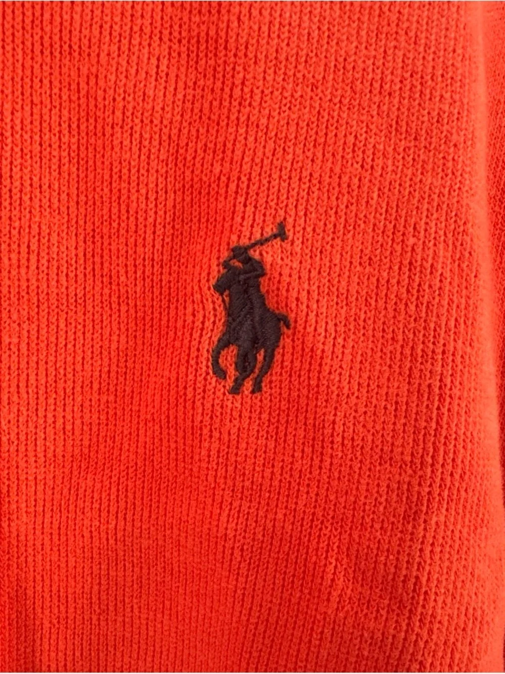 Ralph Lauren Orange‎ Quarter Zip-Collared Pullover
